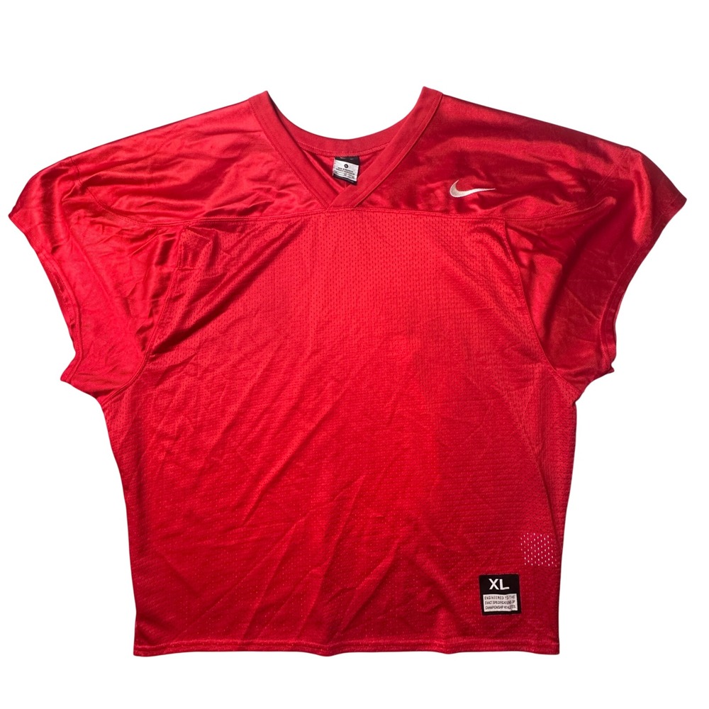 Nike Football Jersey Mens XL Red‎ Practice Mesh 659180-657 Athletic Training